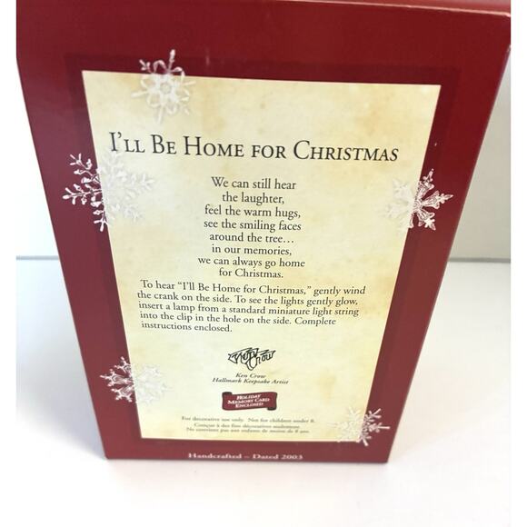 Hallmark Keepsake 2003 Windup Musical Ornament – I’ll Be Home for Christmas - Picture 2 of 3